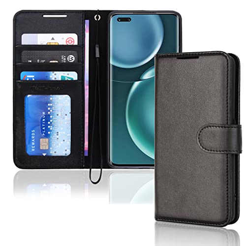 [Wallet Case] Protective Cover with Cash & Card Holder, Stand and Wrist Strap For Honor Magic 4 Pro 5G