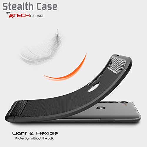 [Stealth Case] Motorola Moto G8 Soft Protective Slim Cover with Carbon Fibre Detailing