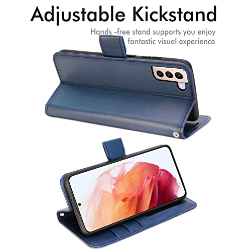 [Wallet Case] Protective Cover with Cash & Card Holder, Stand and Wrist Strap For Samsung Galaxy S23
