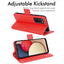 [Wallet Case] Protective Cover with Cash & Card Holder, Stand and Wrist Strap For Samsung Galaxy A02s