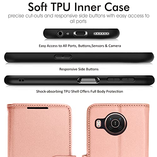 [Wallet Case] Protective Cover with Cash & Card Holder, Stand and Wrist Strap For Nokia X10 / X20