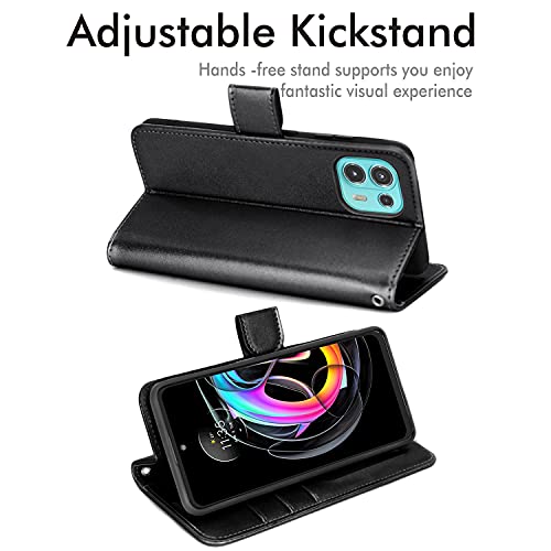 [Wallet Case] Protective Cover with Cash & Card Holder, Stand and Wrist Strap For Motorola Moto Edge 20 Lite