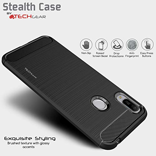 [Stealth Case] Huawei Y6s / Y6 2019  Soft Protective Slim Cover with Carbon Fibre Detailing