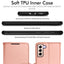 [Wallet Case] Protective Cover with Cash & Card Holder, Stand and Wrist Strap For Samsung Galaxy S23