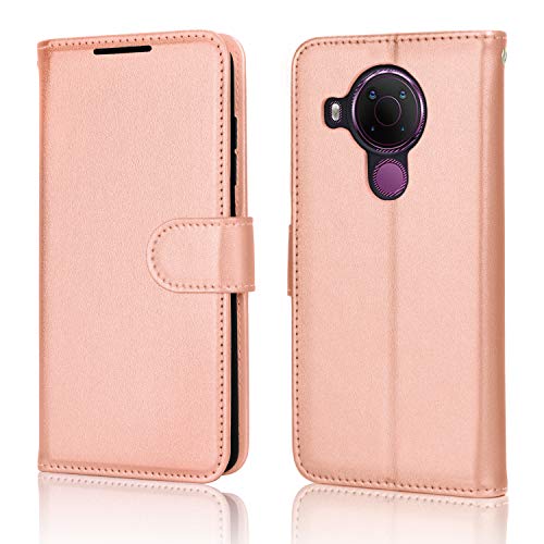 [Wallet Case] Protective Cover with Cash & Card Holder, Stand and Wrist Strap For Nokia 5.4