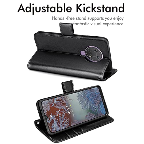 [Wallet Case] Protective Cover with Cash & Card Holder, Stand and Wrist Strap For Nokia G10 / G20