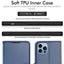 [Wallet Case] Protective Cover with Cash & Card Holder, Stand and Wrist Strap For Apple iPhone 13 Pro Max