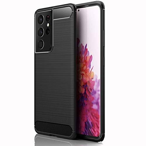 [Stealth Case] Samsung Galaxy S21 Ultra Soft Protective Slim Cover with Carbon Fibre Detailing