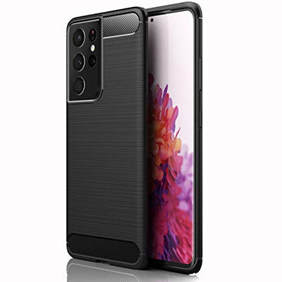 [Stealth Case] Samsung Galaxy S21 Ultra Soft Protective Slim Cover with Carbon Fibre Detailing