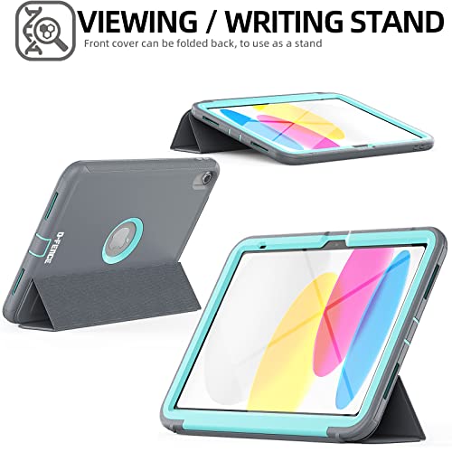 [D-FENCE Case] Tough & Rugged Smart Case For Apple iPad 11th & 10th Generation, iPad 2025 / 2022