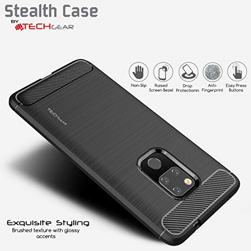 [Stealth Case] Huawei Mate 20 Soft Protective Slim Cover with Carbon Fibre Detailing