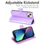 [Wallet Case] Protective Cover with Cash & Card Holder, Stand and Wrist Strap For Apple iPhone 13