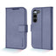 [Leather Wallet Case] Genuine Leather [RFID Blocking] Magnetic Flip Case with Card & Slots and Stand For Samsung Galaxy S23