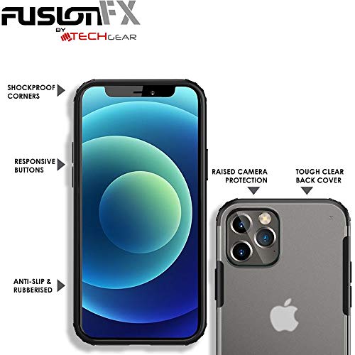 [Fusion FX Case] Slim & Light Tough Fused Gel Bumper & Hard Back Matte Case for iPhone 12 Mini