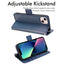 [Wallet Case] Protective Cover with Cash & Card Holder, Stand and Wrist Strap For Apple iPhone 13