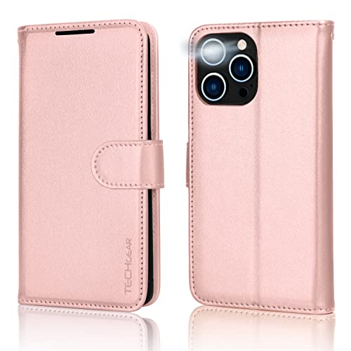 [Wallet Case] Protective Cover with Cash & Card Holder, Stand and Wrist Strap For Apple iPhone 14 Pro