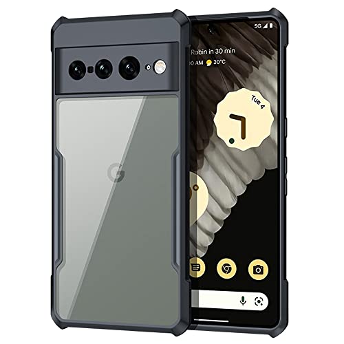 [Fusion Armour Case] Premium Hybrid Tough Heavy Duty, Clear Back, Bumper Case for Google Pixel 7 Pro 5G