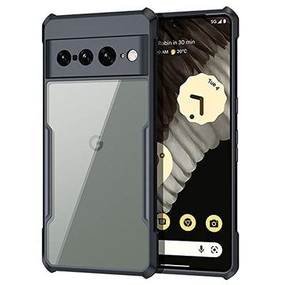 [Fusion Armour Case] Premium Hybrid Tough Heavy Duty, Clear Back, Bumper Case for Google Pixel 7 Pro 5G