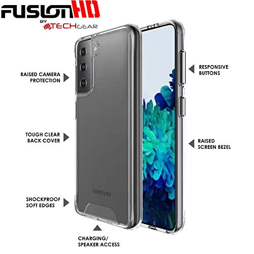 [Fusion HD Case] Shockproof Fused Gel Bumper & Hard Back Slim Clear Cover for Samsung Galaxy Galaxy S23