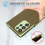 [Leather Wallet Case] Genuine Leather [RFID Blocking] Magnetic Flip Case with Card & Slots and Stand For Samsung Galaxy S22 Ultra