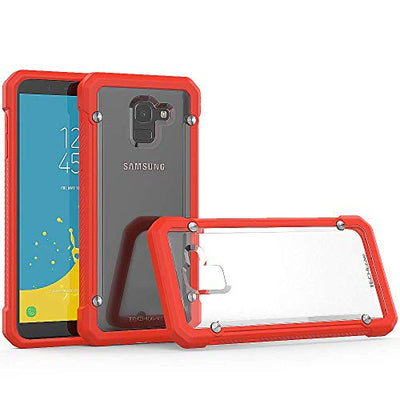 [Fusion Armour Case] Premium Hybrid Tough Heavy Duty, Rugged, Clear Back Bumper Case for Samsung Galaxy J6 2021