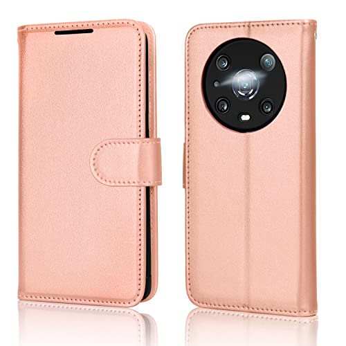 [Wallet Case] Protective Cover with Cash & Card Holder, Stand and Wrist Strap For Honor Magic 4 Pro 5G