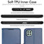 [Wallet Case] Protective Cover with Cash & Card Holder, Stand and Wrist Strap For Samsung Galaxy A22 5G