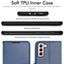 [Wallet Case] Protective Cover with Cash & Card Holder, Stand and Wrist Strap For Samsung Galaxy S23