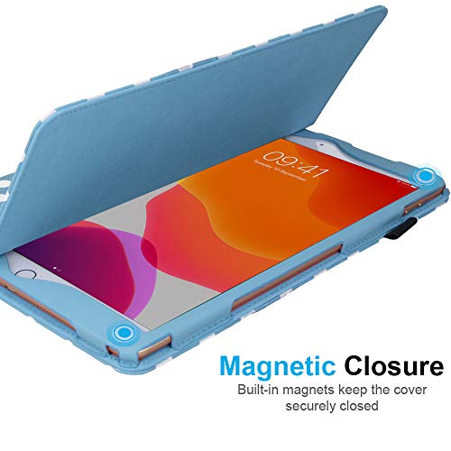 [Folio Case] Smart Cover Stand with Auto Sleep/Wake & Hand Strap For Apple iPad 10.2" 2021 / 2020 / 2019 [9th / 8th / 7th Generation]