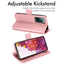 [Wallet Case] Protective Cover with Cash & Card Holder, Stand and Wrist Strap For Samsung Galaxy S20 FE
