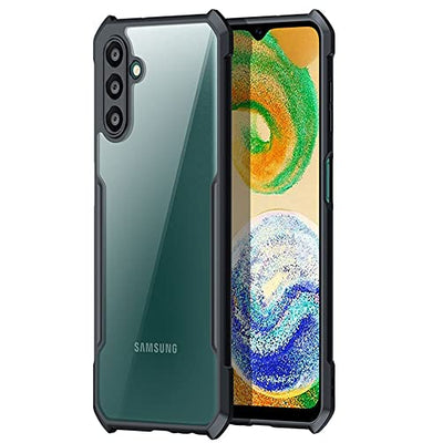 [Fusion Armour Case] Premium Hybrid Tough Heavy Duty, Clear Back, Bumper Case for Samung Galaxy A04s