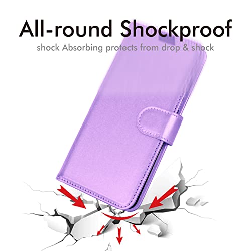 [Wallet Case] Protective Cover with Cash & Card Holder, Stand and Wrist Strap For Samsung Galaxy S22 Ultra