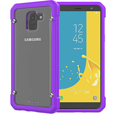 [Fusion Armour Case] Premium Hybrid Tough Heavy Duty, Rugged, Clear Back Bumper Case for Samsung Galaxy J6 2020