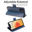[Wallet Case] Protective Cover with Cash & Card Holder, Stand and Wrist Strap For Apple iPhone 12 Mini