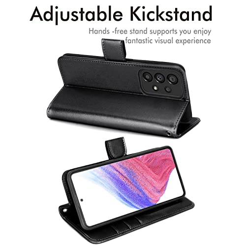 [Wallet Case] Protective Cover with Cash & Card Holder, Stand and Wrist Strap For Samsung Galaxy A13