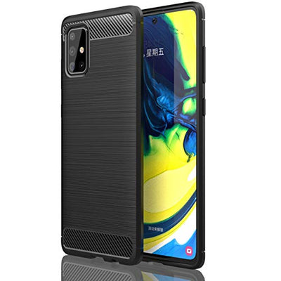 [Stealth Case] Samsung Galaxy A71 Soft Protective Slim Cover with Carbon Fibre Detailing