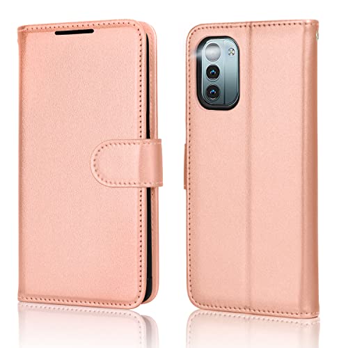 [Wallet Case] Protective Cover with Cash & Card Holder, Stand and Wrist Strap For Nokia G11 / G21