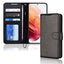 [Wallet Case] Protective Cover with Cash & Card Holder, Stand and Wrist Strap For Samsung Galaxy S21 FE 5G