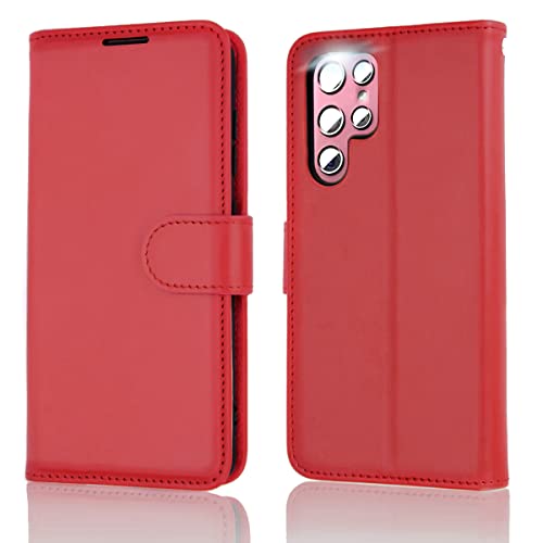 [Wallet Case] Protective Cover with Cash & Card Holder, Stand and Wrist Strap For Samsung Galaxy S23 Ultra
