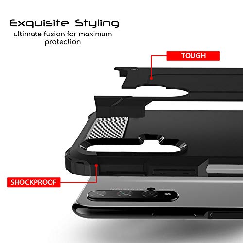 [Tough Armoured Case] ShockProof Dual-Layer Protective Heavy Duty Cover for Honor 20