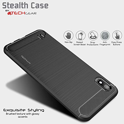 [Stealth Case] Samsung Galaxy A10 Soft Protective Slim Cover with Carbon Fibre Detailing