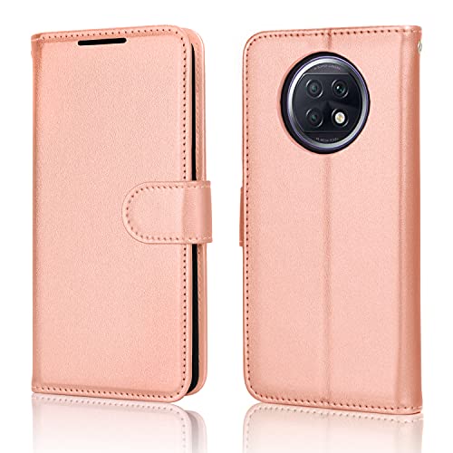 [Wallet Case] Protective Cover with Cash & Card Holder, Stand and Wrist Strap For Oppo RedMi Note 9T 5G