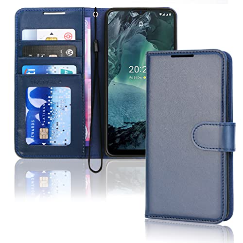 [Wallet Case] Protective Cover with Cash & Card Holder, Stand and Wrist Strap For Nokia G11 / G21