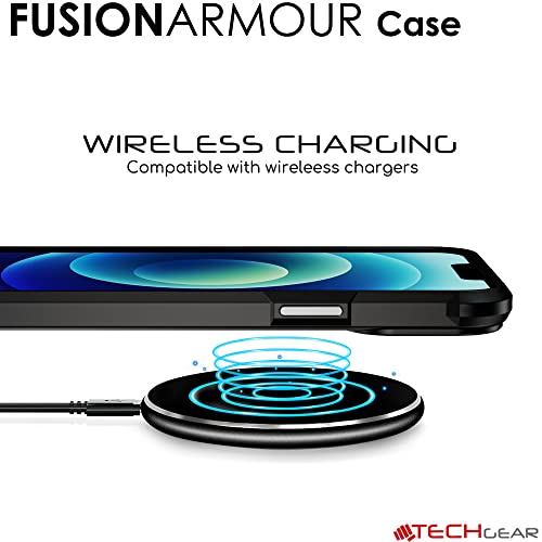 [Fusion Armour Case] Premium Hybrid Tough Heavy Duty, Rugged, Clear Back Bumper Case for Apple iPhone 14 Pro Max 6.7"