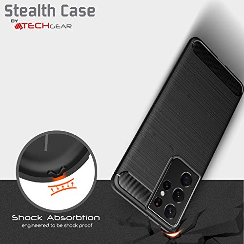 [Stealth Case] Samsung Galaxy S21 Ultra Soft Protective Slim Cover with Carbon Fibre Detailing