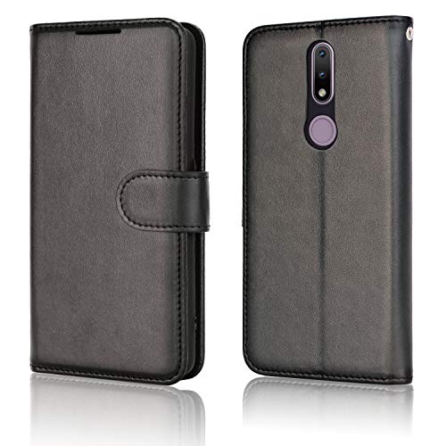 [Wallet Case] Protective Cover with Cash & Card Holder, Stand and Wrist Strap For Nokia 2.4