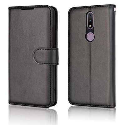 [Wallet Case] Protective Cover with Cash & Card Holder, Stand and Wrist Strap For Nokia 2.4