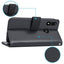 [Wallet Case] Protective Cover with Cash & Card Holder, Stand and Wrist Strap For Motorola Moto E6 Plus