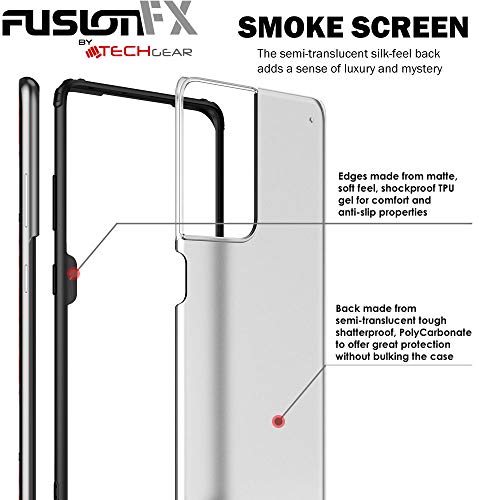 [Fusion FX Case] Slim & Light Tough Fused Gel Bumper & Hard Back Matte Case for Samsung Galaxy S21 Ultra