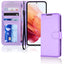 [Wallet Case] Protective Cover with Cash & Card Holder, Stand and Wrist Strap For Samsung Galaxy S21 FE 5G